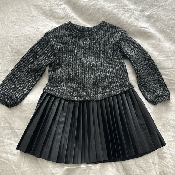 Zara Other - Stylish Zara sweater dress with faux leather bottom